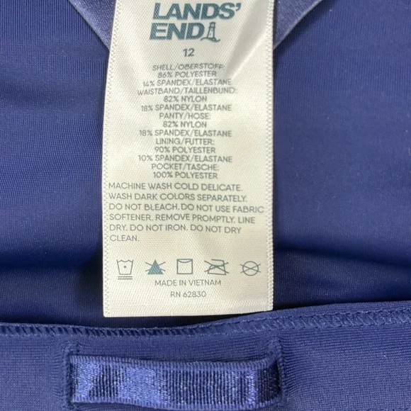 NWOT Lands' End Women's 5" Quick Dry Elastic Waist Board Shorts with Panty - Picture 9 of 9